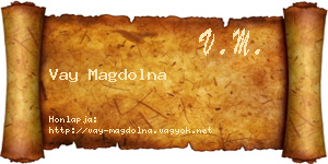 Vay Magdolna névjegykártya
